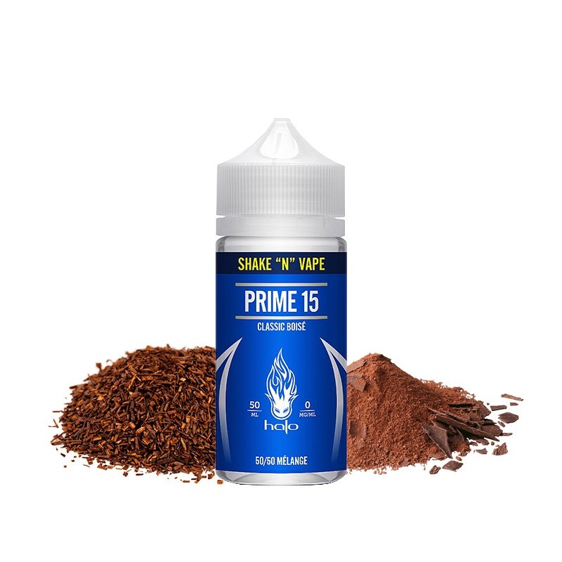 Halo, eliquid, ejuice, vape, vaper, USA, tobacco, tabac, prime 15, cacao, cocoa, chocolate