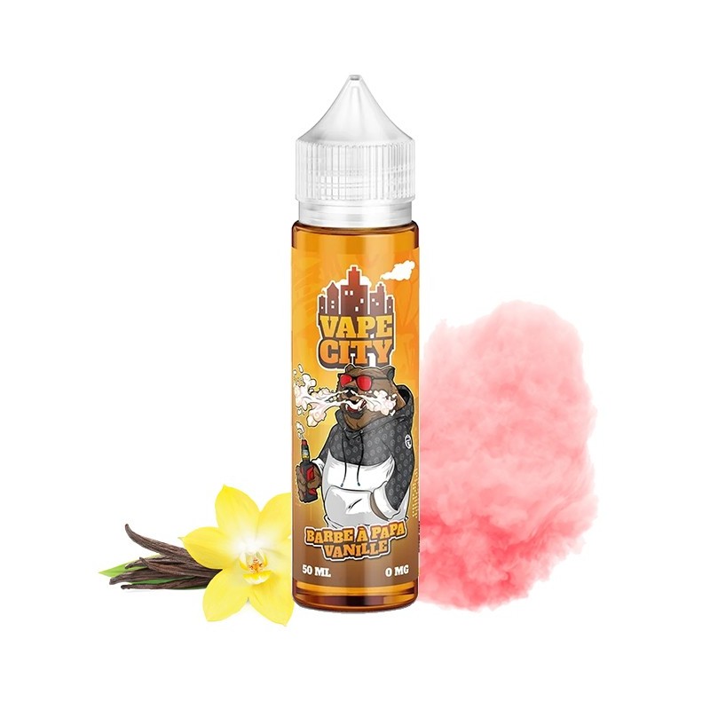 Vape City, e-liquid, e-juice, vaper, vaping, e-cig, e-cigarette, barbe à papa, cotton candy, vanille, vanilla