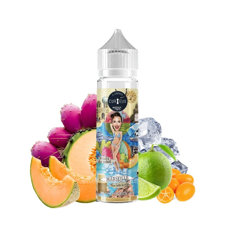 Curieux Marseille Plus Belle La Vie Hexagone 50ml eliquid ejuice vape vaper vapoter melon figue lime Kumquat citron barbarie