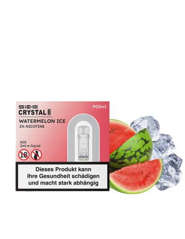 Evapify, Crystal, Pods, Puff, Vape, Ecig, E-cigarette, Vaping, Disposable, Watermelon, Ice, Pastèque, Glaçon