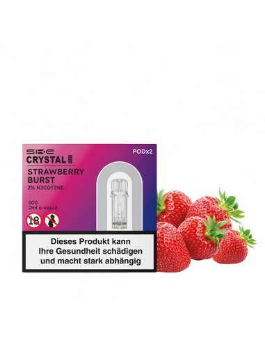 Evapify, Crystal, Pods, Puff, Vape, Ecig, E-cigarette, Vaping, Disposable, Strawberry, burst, fraise Evapify, Crystal, Pods, Puff, Vape, Ecig, E-cigarette, Vaping, Disposable, Strawberry, burst, fraise