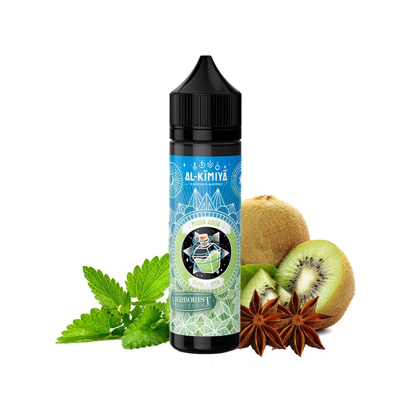 Juice, Septembre, Al Kimiya, Mana Agua, Herborist, 50ml, e-liquide, e-juice, kiwi, menthe, anis