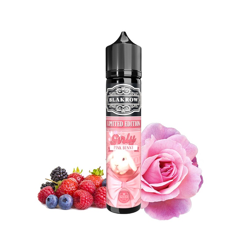 Blakrow, Pink Bunny, e-liquide, e-juice, puffs, eliquid, ejuice, gourmand, sweet, gourmet, fruits rouge, rose