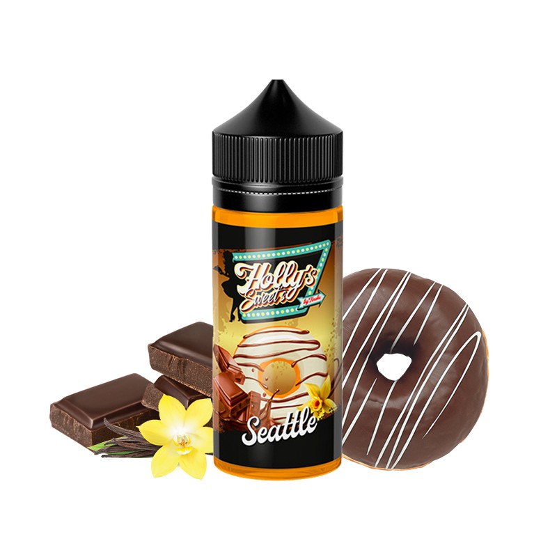 Holly's Sweet, Knoks, eliquid, ejuice, vape, vaper, vaping, 50ml, gourmand, sweet, Seattle, chocolate, vanilla, donut