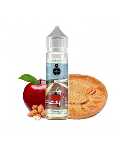 Curieux, Côte Ouest, 50ml, e-liquide, e-juice, vape, vaper, France, gourmand, Deauville, tarte, pomme, amande