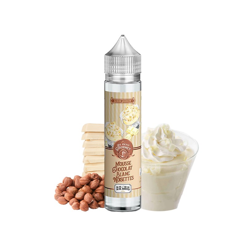 Savourea, Petit Gourmand, 50ml, e-liquide, e-juice, dessert, France, vape, vaper, mousse, chocolat blanc, noisettes
