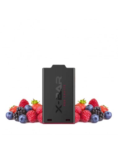 X-Bar, X-Shisha, chicha, vape, vaper, e-liquide, e-juice, pod, cartouche, red fruit, rouge, fraise, mûre, myrtille