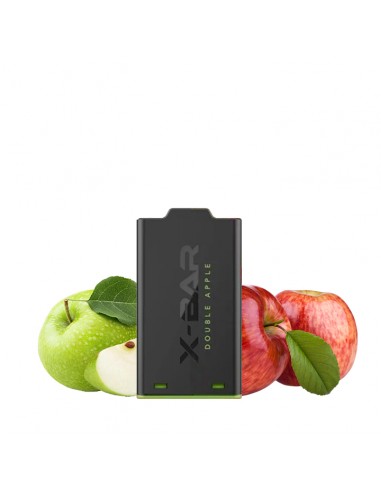 X-Bar, X-Shisha, chicha, vape, vaper, e-liquide, e-juice, pod, cartouche, apple, pomme, rouge, verte