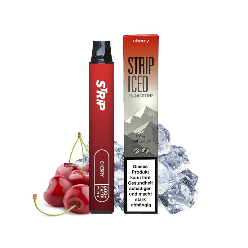 Evapify Strip Iced Puff Vape Vaping Vaper E-liquid E-juice Nicotine Cherry Cerise