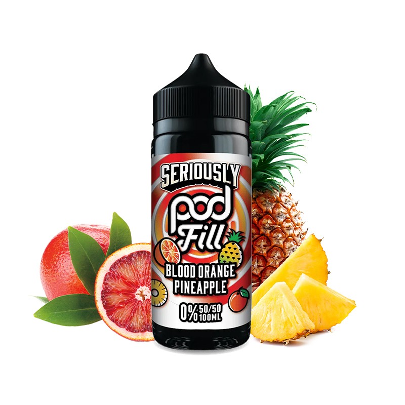 Doozy Vape, Seriously, Pod Fill, e-liquide, ejuice, 100ml, Blood Orange, Pineapple