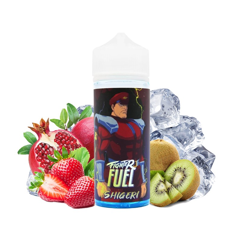 Maison Fuel, Fighter Fuel, 100ml, France, e-liquide, e-juice, vape, Fuité, Frais, Shigeri, Fraise, Grenade, Kiwi