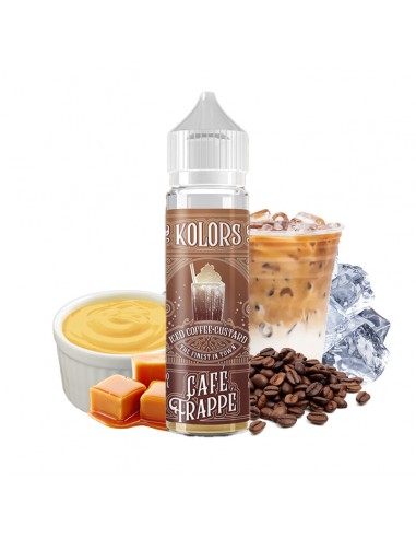 Kolors, 50ml, e-liquide, ejuice, vape, e-cigarette, Café Frappé, Ice, custard, caramel Kolors, 50ml, e-liquide, ejuice, vape, e-cigarette, Café Frappé, Ice, custard, caramel