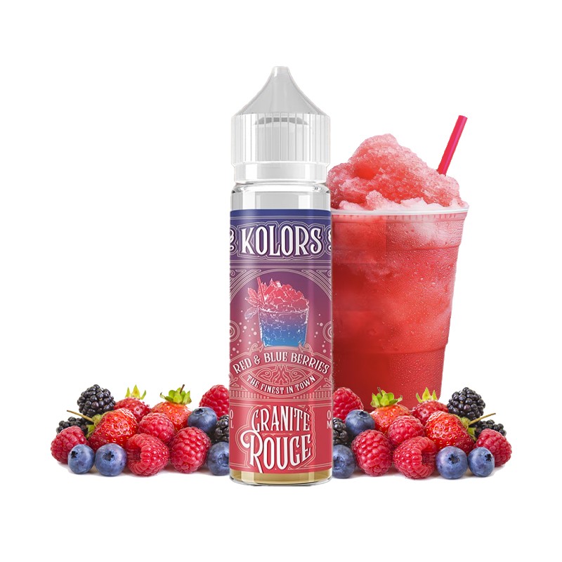 Kolors, 50ml, e-liquide, ejuice, vape, e-cigarette, Granité Rouge, fruité, fraise, cassis, ice, framboise, myrtille Kolors, 50ml, e-liquide, ejuice, vape, e-cigarette, Granité Rouge, fruité, fraise, cassis, ice, framboise, myrtille