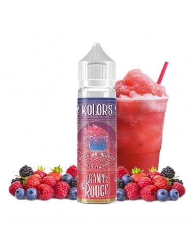 Kolors, 50ml, e-liquide, ejuice, vape, e-cigarette, Granité Rouge, fruité, fraise, cassis, ice, framboise, myrtille Kolors, 50ml, e-liquide, ejuice, vape, e-cigarette, Granité Rouge, fruité, fraise, cassis, ice, framboise, myrtille
