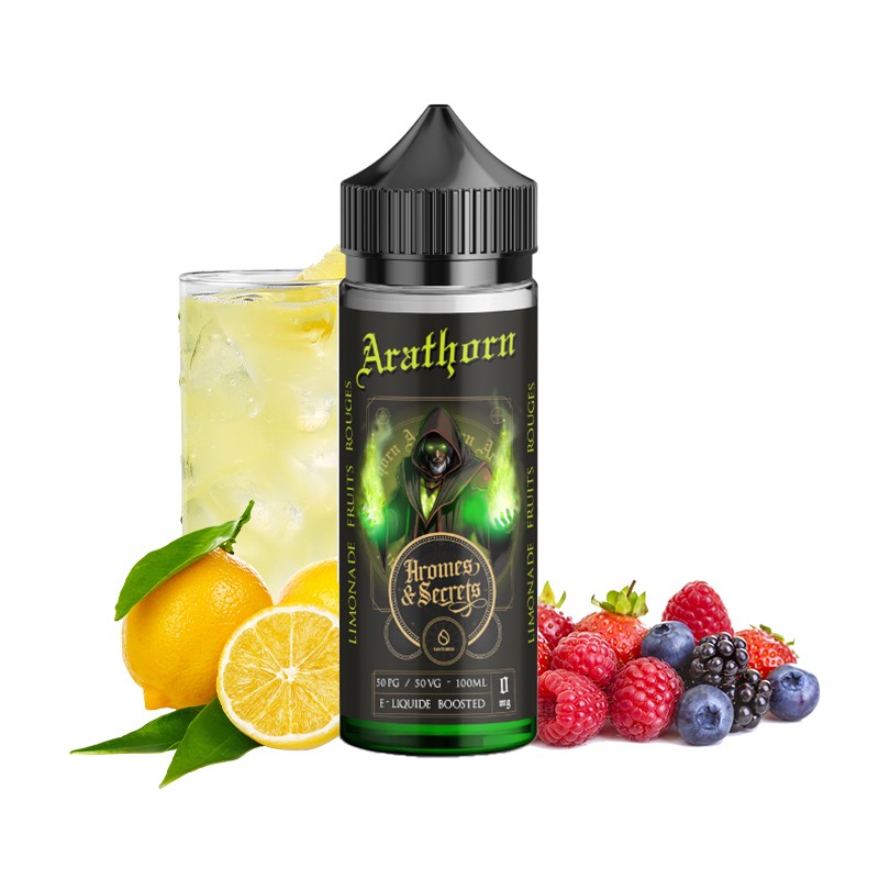 Arômes et Secrets, Savourea, e-liquide, ejuice, vape, vapoter, fruité, 100ml, Arathorn, Limonade, fruits rouges