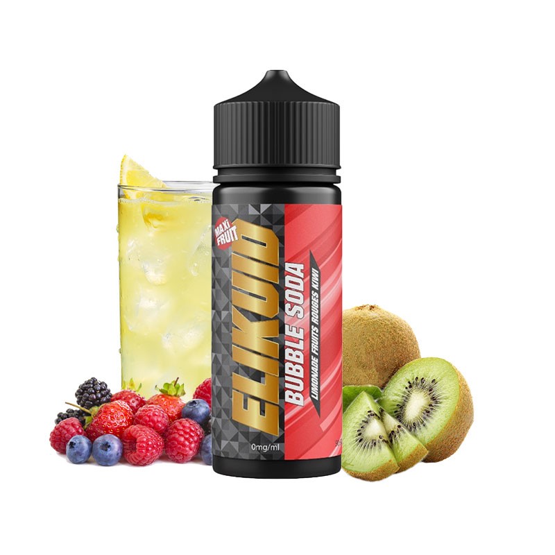 O'Jlab, Elikuid, Liquidelab, 100ml, 120ml, Fruité, Boisson, Bubble Soda, Limonade, Kiwi, Fruits rouges