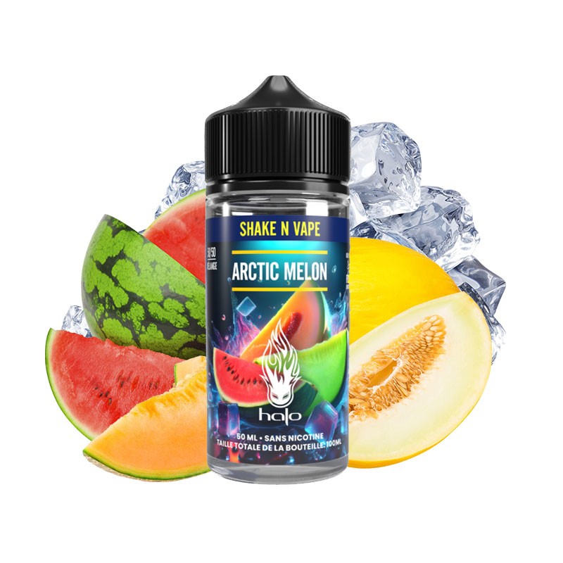 Halo, e-liquide, france, usa, vape, ejuice, nicotine, 50ml, frais, glacé,  artic, melon, pastèque, cantaloupe