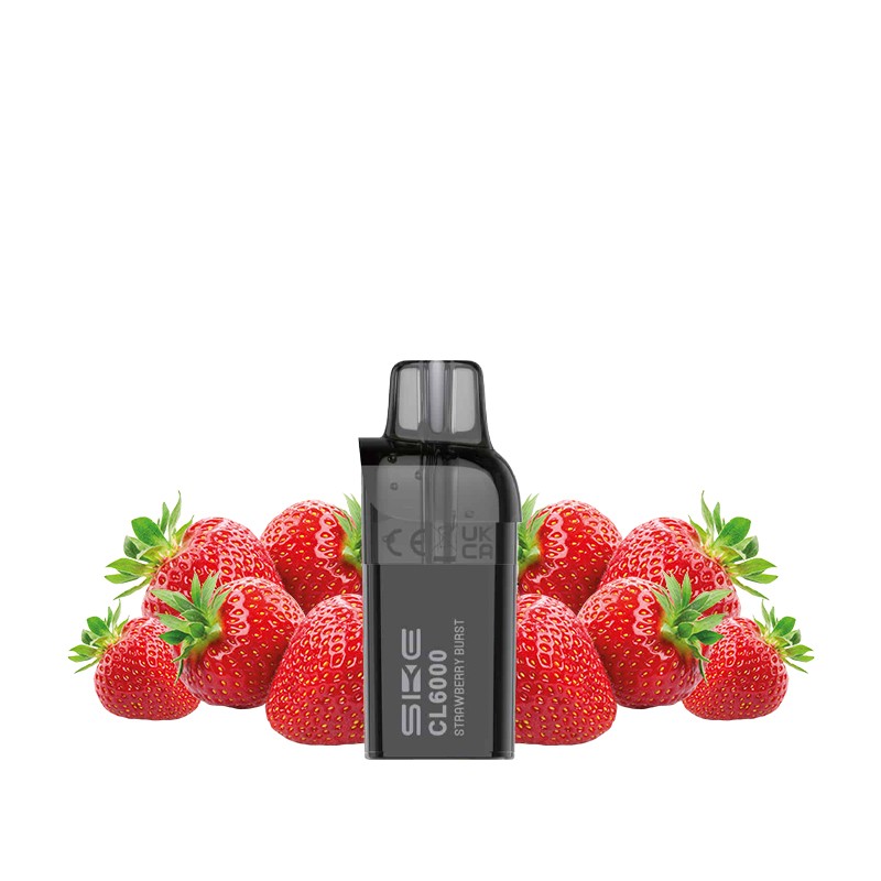 Crystal, Evapify, Kit, CL6000, vape, ecig, puff, nicotine, rechargeable, suisse, cartouche, strawberry, burst