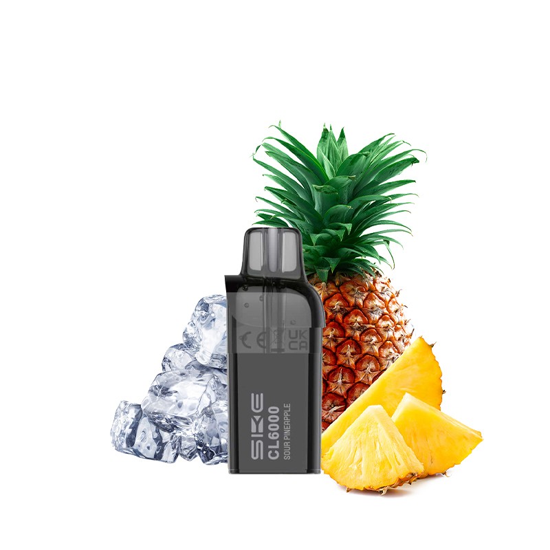 Crystal, Evapify, Kit, CL6000, vape, ecig, puff, nicotine, rechargeable, suisse, cartouche, sour, pineapple