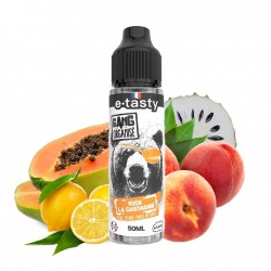 Gang Organisé, 50ml, e-liquide, e.tasty, vape, nicotine, france, fruité, citron, pêche, corossol, papaye, Rick la Castagne