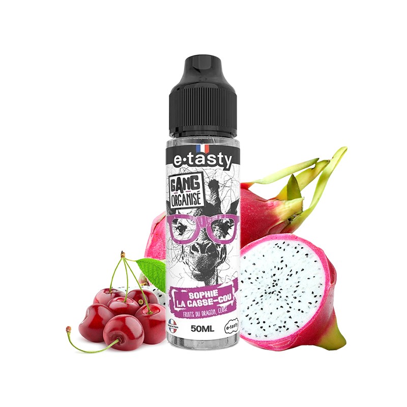 Gang Organisé, 50ml, e-liquide, e.tasty, vape, nicotine, france, fruité, cerise, dragon, Sophie la Casse Cou