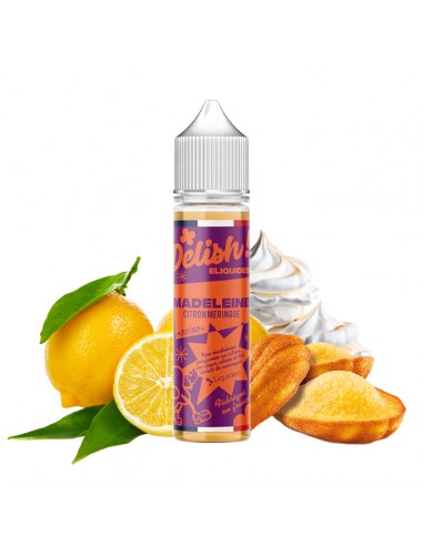 Liquideo, Delish, 50ml, e-liquide, vape, nicotine, e-cigarette, gourmand, dessert, madeleine, citron, meringue