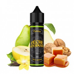 O'Jlab, Péché Gourmand, 50ml, dessert, gourmand, e-liquide, e-juice, vape, ecig, vapoteur, noix, Poire Caramel, vanille