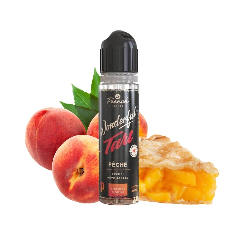 Le French Liquide, Wonderful Tart, 50ml, e-liquide, Tarte, Gâteau, Gourmand, Dessert, Vape, Nicotine, Pêche