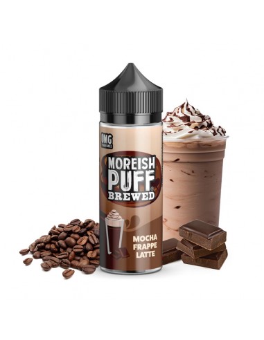 Moreish, Puffs, Brewed, 100ml, e-liquide, Boisson, café, Gourmand, vape, nicotine, Mocha, Frappe, Latte