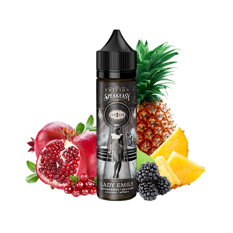Curieux, Speakeasy, 50ml, e-liquide, vape, e-cigarette, made in France, vapoter, fruité, Lady Emily