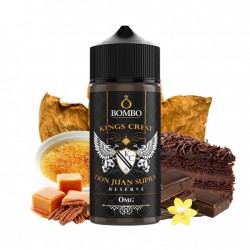 Kings Crest, Don Juan Supra, Reserve, Bombo, 100ml, e-liquide, e-juice, nicotine, vape, gourmand, dessert, classic, tabac