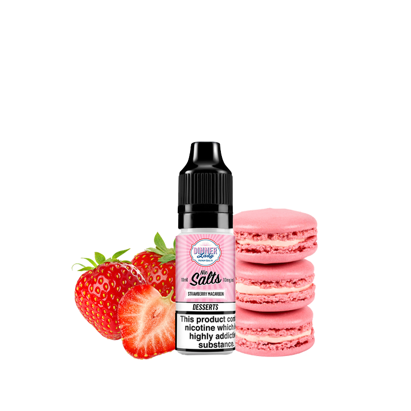 Dinner Lady, Sels de Nicotine, 10ml, e-liquide, vape, e-cigarette, dessert, Strawberry, Macaroon