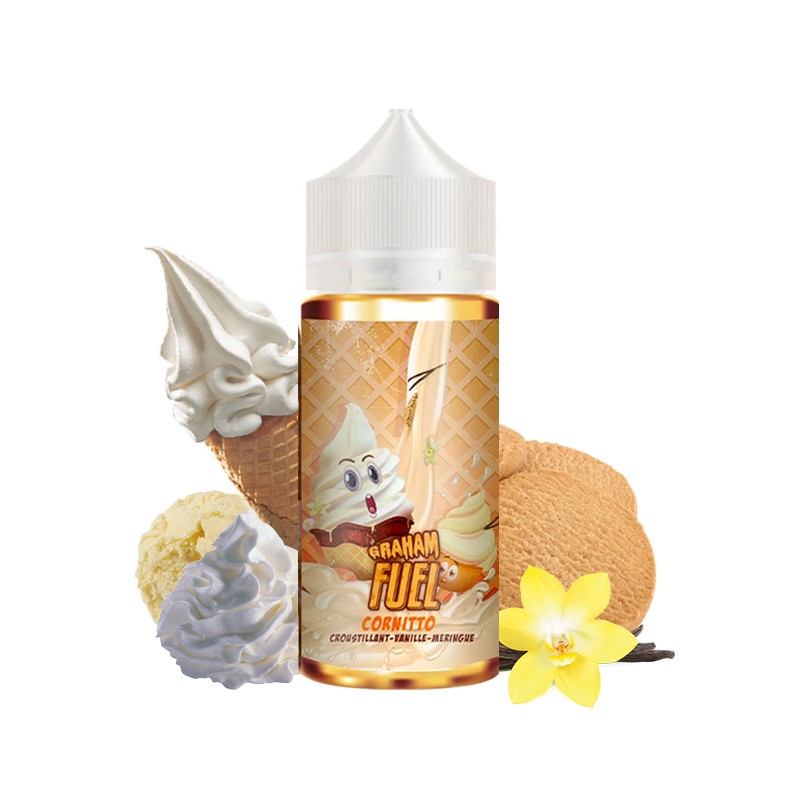 Maison Fuel, Graham Fuel, 100ml, gourmand, e-liquide, croustillant, vanille, vape, meringue, cornet, glace, Cornitto
