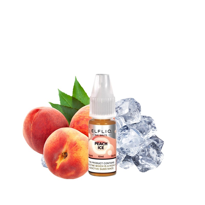 elfbar, elfliq, vape, nikotinsalz, sels de nicotine, salt, liquid, likuid, e-cig, pod, puff, peach ice