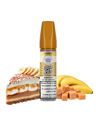 Dinner Lady, 50ml, vape, e-liquide, e-juice, e-cigarette, gourmand, Dessert Bar, Banoffee Pie