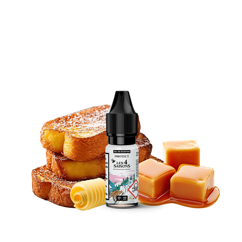 Les 4 Saisons, Protect, Hiver, 10ml, sels, nicotine, vape, e-liquide, e-cig, gourmand, Brioche Perdue