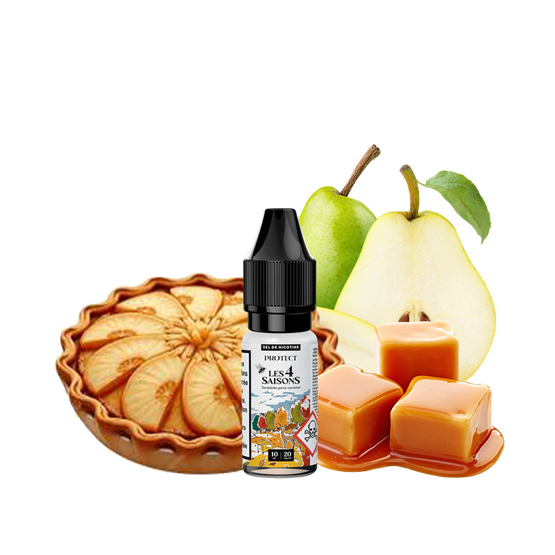 Les 4 Saisons, Protect, Automne, 10ml, sels, nicotine, vape, e-liquide, e-cig, gourmand, tartelette poire caramel