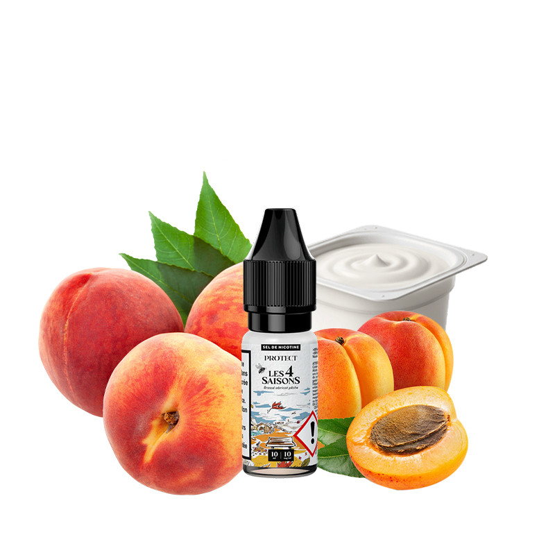 Les 4 Saisons by Protect - Automne - Brassé Abricot Pêche "Sels" 10ml, e-liquide, nicotine, vape, e-cig