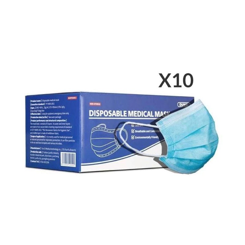 Medizinische Einwegmasken FDA/CE x10 Medizinische Einwegmasken FDA/CE x10