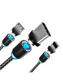 Magnetic cable 3 in 1 / 1m / Braided nylon