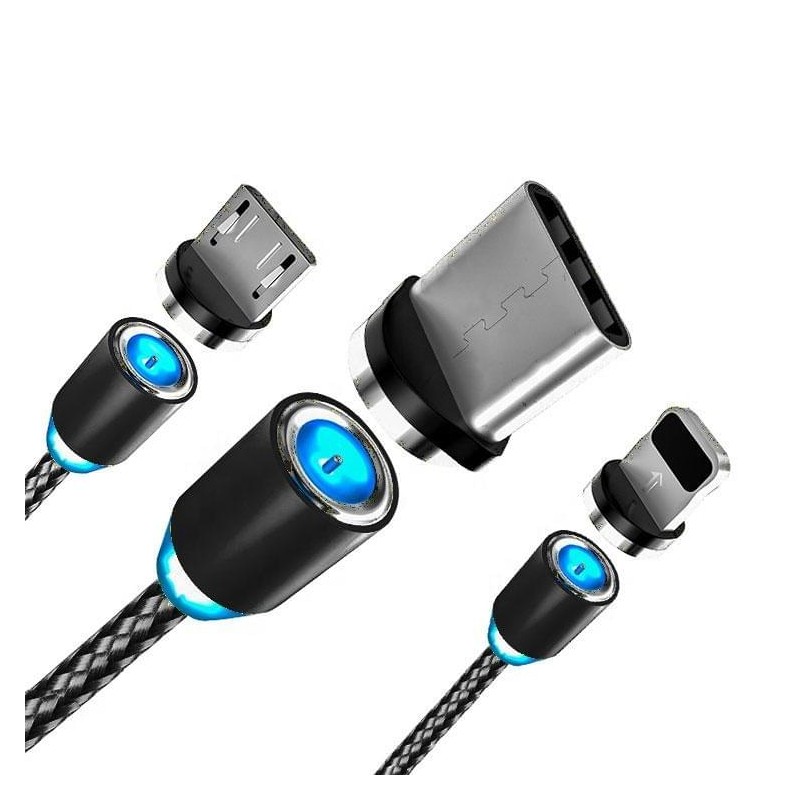 Magnetic cable 3 in 1 / 1m / Braided...