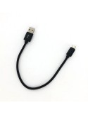 Short micro USB cable / 0.25m / Nylon braided
