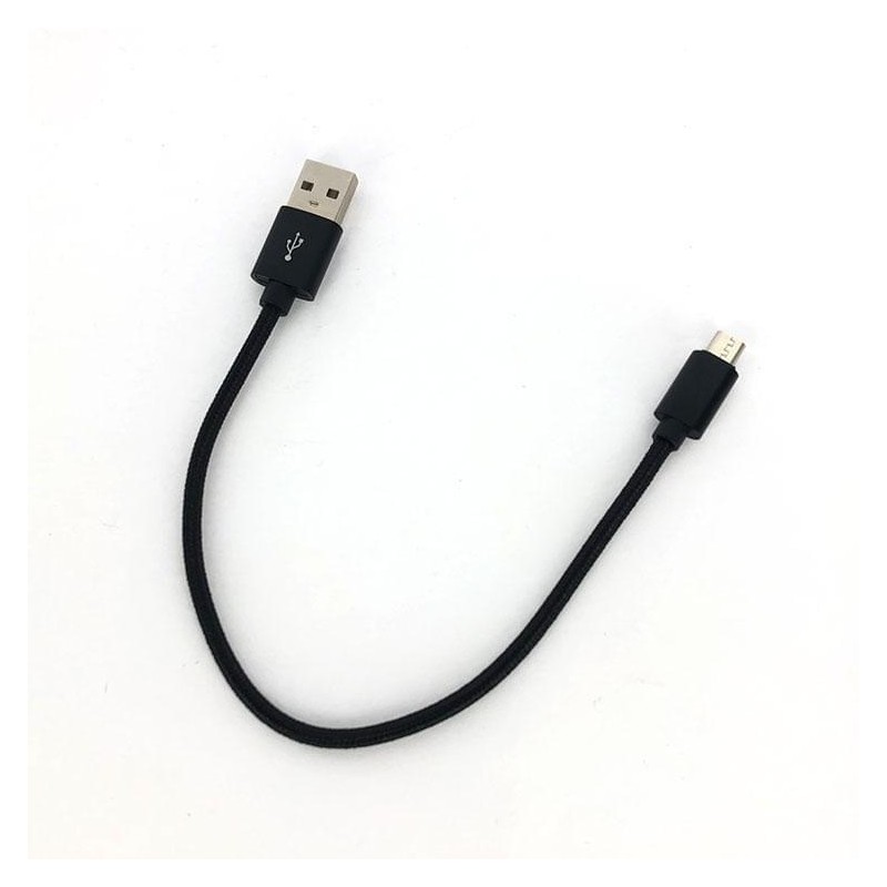 Cable court micro USB 0.25m / Nylon...
