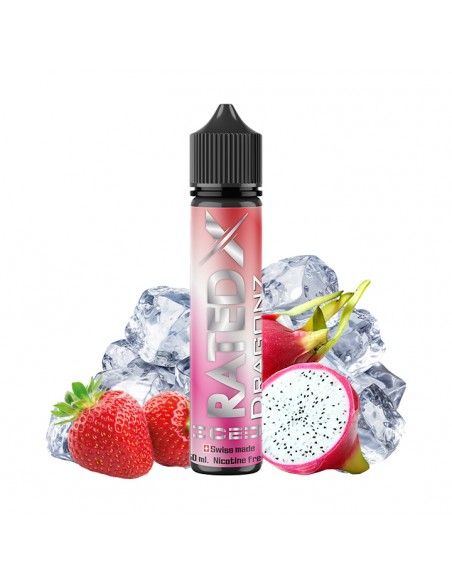 Blakrow Rated X e-liquide suisse frais glacé fraise fruit dragon