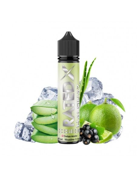 Blakrow Rated X e-liquide suisse frais glacé Aloe Vera Lime Limette Cassis Blackcurrant
