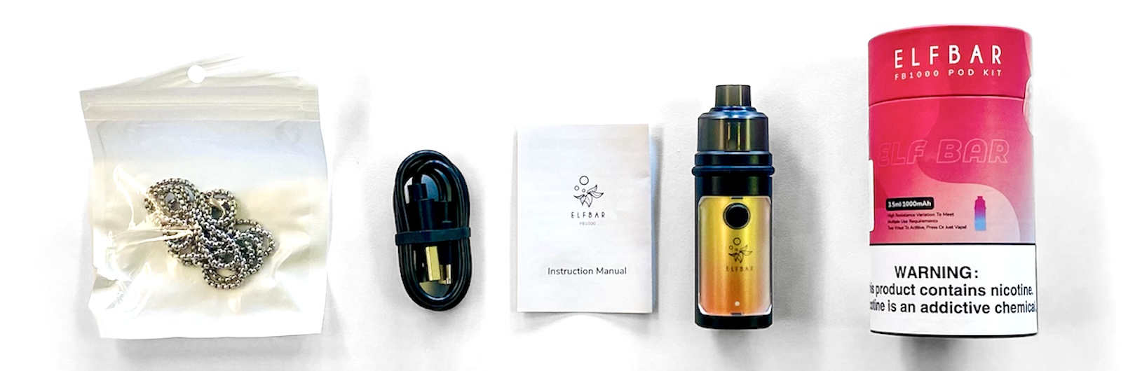 elfbar elfa master akku 10 days with Elbar's FB1000 kit