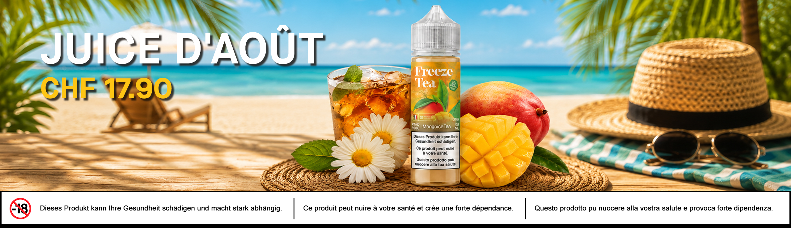 Sweetch Juice D'aout Freze Tea Mango 50ml